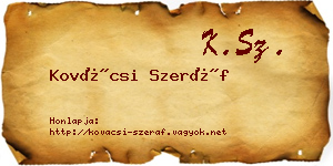 Kovácsi Szeráf névjegykártya