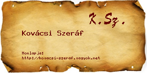 Kovácsi Szeráf névjegykártya